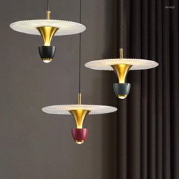 Pendant Lamps Modern Led Diamond Light Iron Cord Holder Antique Wood Chandelier Glass Deco Maison