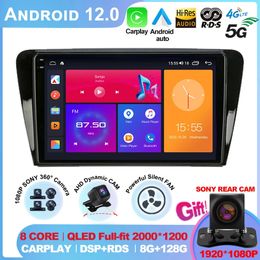 Android 12 10.1" 4G Carplay 2din Car Radio Multimedia Player Navigation GPS For Volkswagen SKODA Octavia 3 A7 2013-2018 Netflix