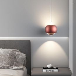 Pendant Lamps FSS Modern LED Small Chandelier Black Minimalist Bedroom Bedside Dining Bar Can Be Lifted Adjusted Long-line