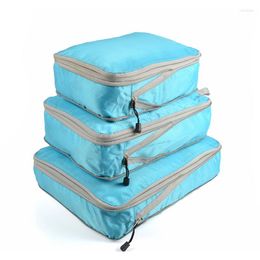 Storage Bags Travel Bag Compressible Packing Cube Nylon Portable Tote Luggage Collapsible Waterproof Suitcase