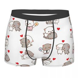 Underpants Men Boxer Shorts Panties Mochi Peach And Goma Cat Polyester Underwear Male Sexy SXXL 230520