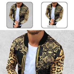 Men's Jackets Breathable Fashionable Warm Zipper O-neck Jacket Round Neck Autumn Coat Easy To Wash For Trip