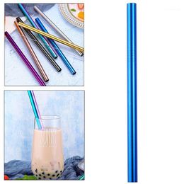 Drinking Straws 2023 INS Colourful Long Stainless Steel Metal Reusable Kitchen Drop #08131