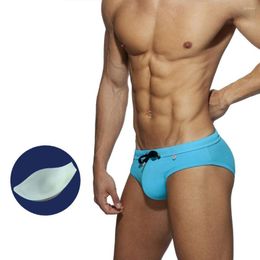 Underpants Men Underwear Bikini Swimwear Pad Bugle Pouch Seamless Panties Slip Homme Quick Drying Breathable Swimsuits Briefs