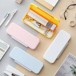 Knysna Large Capacity Stationery Pen Box Double Deck Organiser Pencils Pencil Case Plastic Boxs School Supplies