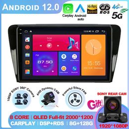 Android 12 10.1" 4G Carplay 2din Car Radio Multimedia Player Navigation GPS For Volkswagen SKODA Octavia 3 A7 2013-2018 Netflix-4