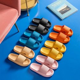 Slippers for women Mens summer indoor beach slippers EVA high soled sandals soft trendy non slip home large 230520