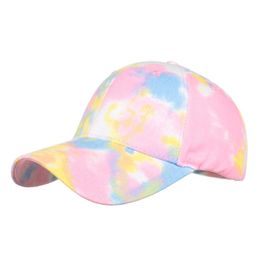 Stingy Brim Hats Colorful Gradient Fashion Women Men Breathable Beach Adjustable Baseball Cap Hip Hop Hat Sun 2023 Summer #10