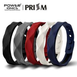 Bracelets Power Ionics Prism 2000 Ions Titanium Germanium Wristband Bracelet Balance Energy Balance Human Body