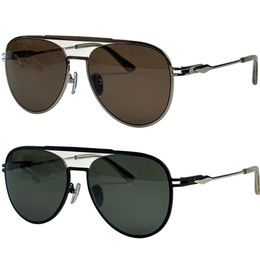 Oval Sunglasses SPR 54Z Mens Round Metal Titanium Alloy Frame Sunglasses Fashion Party Dating Glasses