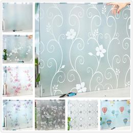 Window Stickers High Quality Thickened Privacy Film For Bathroom Matte Self Adhesive Stained Glass Sticker Heat Control Frosted Decals