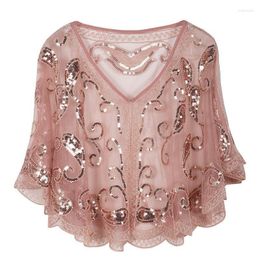 Women's Blouses Elegant Beading Sequined Lace Hollow Out Batwing Sleeve Blouse Women's Clothing 2023 Summer Casual Tops Office Lady