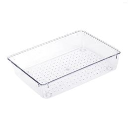 Storage Boxes 4 Sizes Desk Drawer Divider Organisers Clear Plastic Organiser Cabinet For Kitchen Bedroom