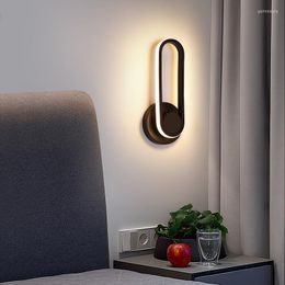 Wall Lamps Angle Indoor LED Lamp Simple Light Fixture Aluminium AC110/220V Bedroom Bedside 330° Rotatable Adjustable