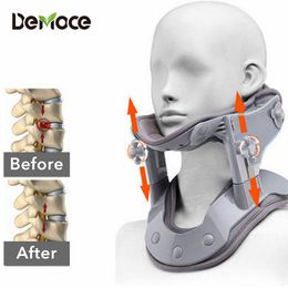 Hip Cares Supply Neck Traction Electric Infrared Heating Cervical Collar Spine Massager Heat Treatment Health Care 230520