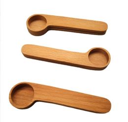 Spoons Flatware Kitchen Dining Bar Home Garden Spoon Wood Coffee Scoop With Bag Clip Tablespoon Wooden Measuring Scoops