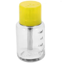 Storage Bottles Clear Glass Nail Polish Remover Pump Bottle Dispenser Travel Empty Liquid Container