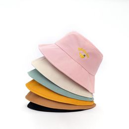 Wide Brim Hats Unisex Banana Bucket Hat For Women Embroidery Letter Summer Panama Sun Protection Caps Fishing Travel Beach Fisherman