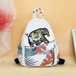 School Bags Coming Vintage Women String Appliques Backpacks!Nice Bohemian Animal Prints Backrack Top Wholesale Lady Canvas Backruck