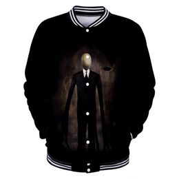 Men's Jackets Creepypasta Baseball Women/Men Fashion Long Sleeve Jacket 3D Prints Streetwear ClothesMen's