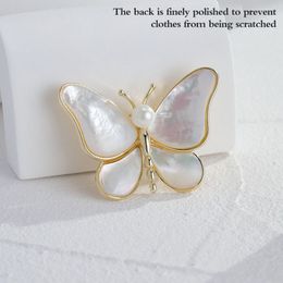 1Pc Butterfly Brooches For Women Charm Pearl Gold Colour Brooch Pins Party Wedding Gifts Clothing Accessories Jewellery Gift