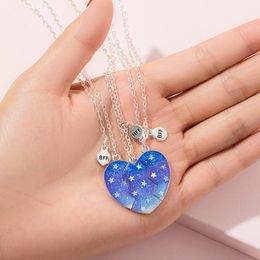 Pendant Necklaces Pieces Bff Split Heart Shaped Forever Friends Friendship Magntic Necklace Gifts For GirlsPendant