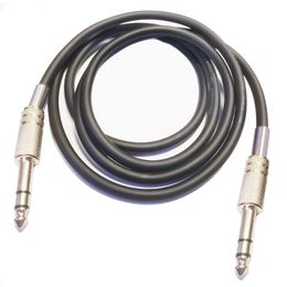 Dual 1/4'' 6.35mm Stereo Male to Male Audio Extension Connector Cable About 3M / 1PCS