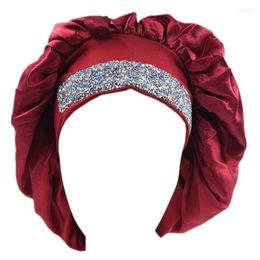 Beanies Beanie/Skull Caps Trendy High Elastic Rhinestone Night Sleep Hair Bonnet Hat Chemotherapy Haircare Turban For Women MenBeanie/Skull