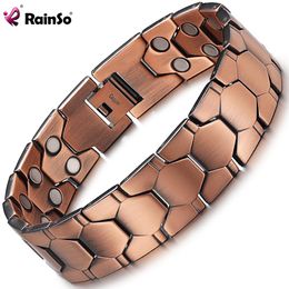 Bangle Rainso Vintage Magnetic Copper Bracelet For Men Women Healthy Bio Energy Chain Bangle Bracelet Daily Wear Jewellery Gift