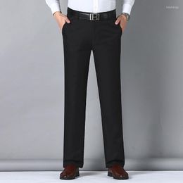 Men's Suits 2023 Brand Men's Trousers I Waist Black Suit Pants Men Tin Strait Loose Formal Business Casual Man Trouser