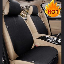 Cushions Luxury Cover Four Seasons Flax Ventilated Cushion Breathable Universal Seat Protection Pad Mat For Car AA230520