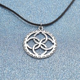 Pendant Necklaces Interlocking Circle Slavic Soul God Runes Necklace Wedding Family Accessaries Infinity Coller For Men Luxury