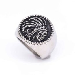 Cluster Rings Stainless Steel Tribal Skull Ring Men's Greek Mythology