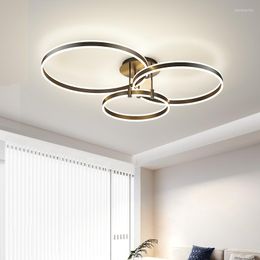Chandeliers 2023 Hanging Ring Lamp Living Room Chandelier Modern Minimalist Atmospheric Ceiling Bedroom