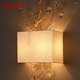 Wall Lamp SOFITY Retro LED Agate Decorative Fixtures Indoor El Living Room Brass Lights