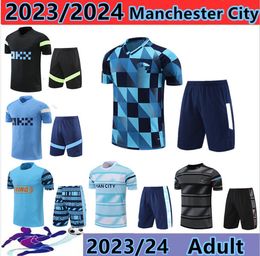 HAALAND soccer jerseys 23/ 24 tracksuit DE BRUYNE MANS CITIES GREALISH STERLING FERRAN MAHREZ MANCHESTERS FODEN 2023- 2024 training suit uniforms MEN KIDS kit sets