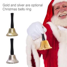 Christmas Decorations Metal Hand Bell Reception Dinner Party Decor Jingle Bells Tree For Home Accessories Crafts