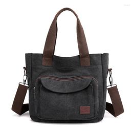 Duffel Bags Large Capacity Women Vintage Luggage Bag 2023 Ladies Canvas Commuter Handbag Shoulder Messenger Mommy