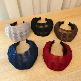 Hair Clips & Barrettes 2023 Wide-brimmed Fabric Lace Wash Face Cover Shattered With Teeth Anti-slip Hairband Clip 5 Colours Women