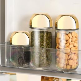 Storage Bottles Creative Retro Glass Jar Household Transparent Sealed Candy Food Tank Kitchen Mulfunction Bottle