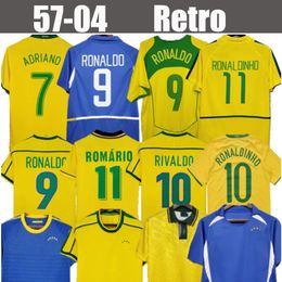 1970 1978 1998 Retro Brasil Pele Soccer Trikots 2002 Carlos Romario Ronaldo Ronaldinho Shirts 2004 1994 Brazils 2006 Rivaldo Adriano Kaka 1988 2000 2010 2010 22 Vini JR JR