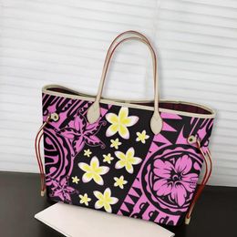 Evening Bags Polynesian Style Shoulder Handbag Plumeria Large Capacity Totes For Lady Summer Holiday Casual Waterproof Big Pouch Female