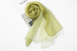 Scarves 2023 Long Chiffon Scarf Shawl Women's Solid Color Dual Purpose And Versatile Silk