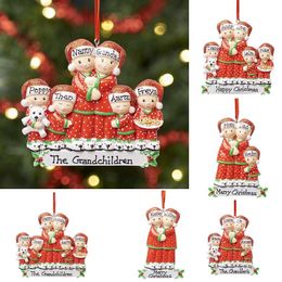 Christmas Decorations 2023 Holiday Personalised Family Pendent Ornament Kawaii Xmas Tree Hangings Home Decor Accessories
