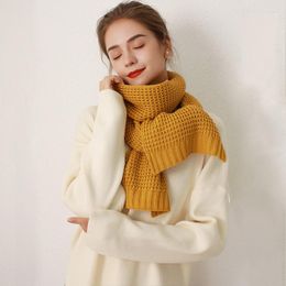 Scarves Vintage Knit Women Warm Neck Wrap Neckerchief Accessories Winter Trendy Wool Knitted Scarf Snood Collar Ski