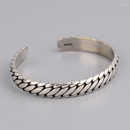 Bangle 1Pcs Personality Geometric Oval Pattern For Women Men Opening Bracelet Fashion Retro Width Hand Jewelry Party Gift