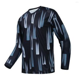 Racing Jackets KEYIYUAN 2023 Bicycle Cycling Clothing Men Downhill T-shirt Long Sleeve Mountain Bike Jersey Mtb Shirt Outdoor Camisa