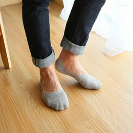 Men's Socks 5Pairs/Lot Fashion Casual Men High Quality Banboo Cotton Brief Invisible Slippers Male Shallow Mouth No Show Sock 2023Men's