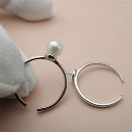 Cluster Rings 2PCS/Lot 925 Sterling Silver Cabochon For Jewellery DIY Making Openable Blank Settings Accessories Findings