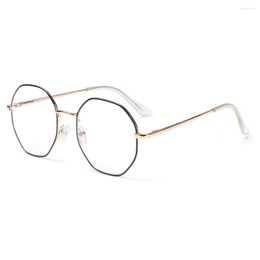 Sunglasses Men Women Anti Blue Light Glasses Classic Metal Frame Eyewear Optical Lens Mirror Fashion Simple Rays Blocking